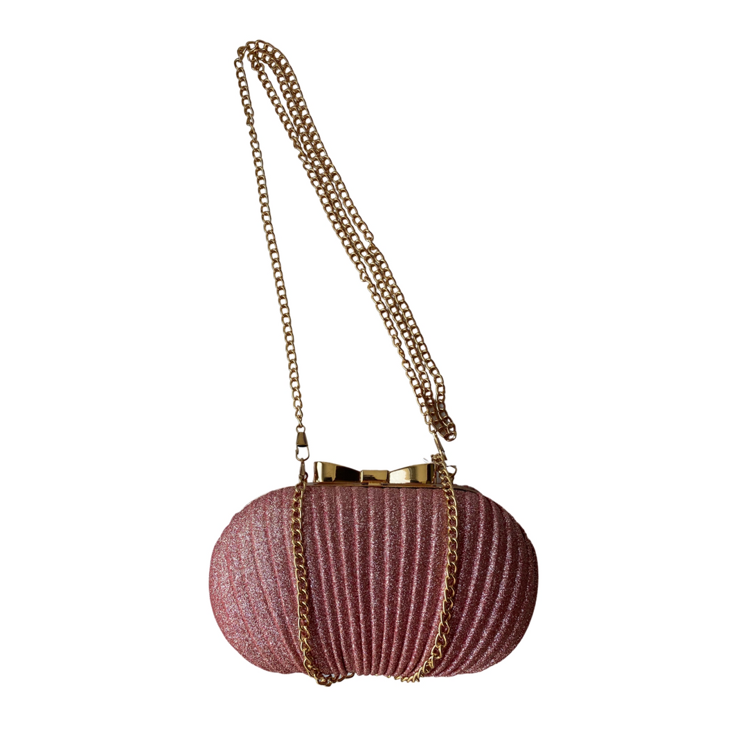 Beauté Esthétique Isabelle - Sac de Soirée Rose Pailleté Recto